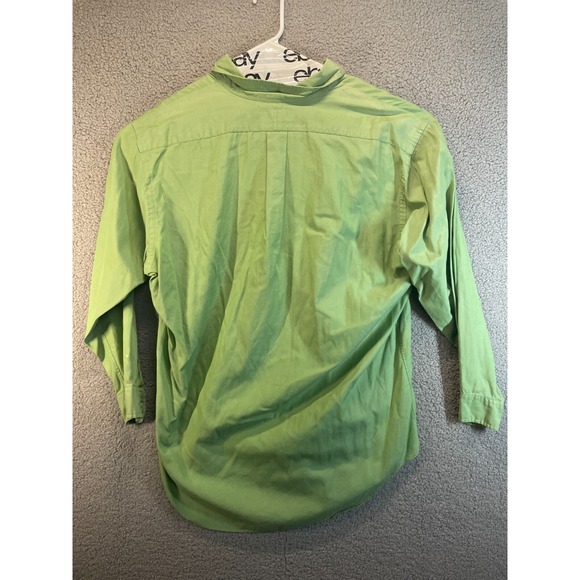 Ralph Lauren Shirt Mens 16 1/2 Green Yarmouth Pinpoint Oxford Cotton Button Down - Picture 6 of 8